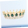 PACKOVE Baroque Rhinestone Crown Headdress for Women Alloy Decorative Crown