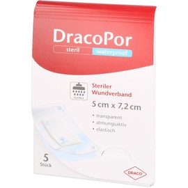 Dracopor Waterproof Wound Dressing 5 x 7.2 cm Sterile