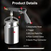 Undercoating Spray Gun with 1000ml Suction Feed Cup,Straight & 360°