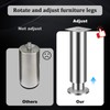 LRHAFET Furniture Feet, Height Adjustable, Furniture Legs, Metal Stainless Steel,