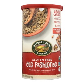 Nature's Path Organic Oats-Old Fashioned Case of 6 18 oz Dried Rolled Oat Flakes/Oatmeal for Food Use