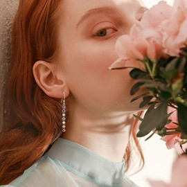 Sterling Silver Lotus/Chakra/Dragonfly Moonstone dangle Drop Earrings Yoga Jewelry for Women, Sterling Silver