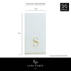 Luxe Party 56 Pack Monogram Napkins, Letter S Initial, Disposable,