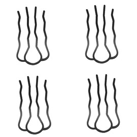 4 Piece Inner Hair Access, Bun Bundle, Easy to Bulk Hair & Evening Wind, Hair Ornament, E-Stick Plus, Short Black