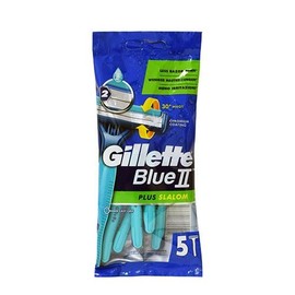 Gillette Blue II Plus Slalom Sensitive Skin Disposable Razors 5 Items
