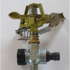 Markenlos Garten-Impulsregner für Kreisberegnung und Sektorenberegnung, Rasensprenger, Bewässerung, Sprinklersystem, Wassersprinkler, Regner