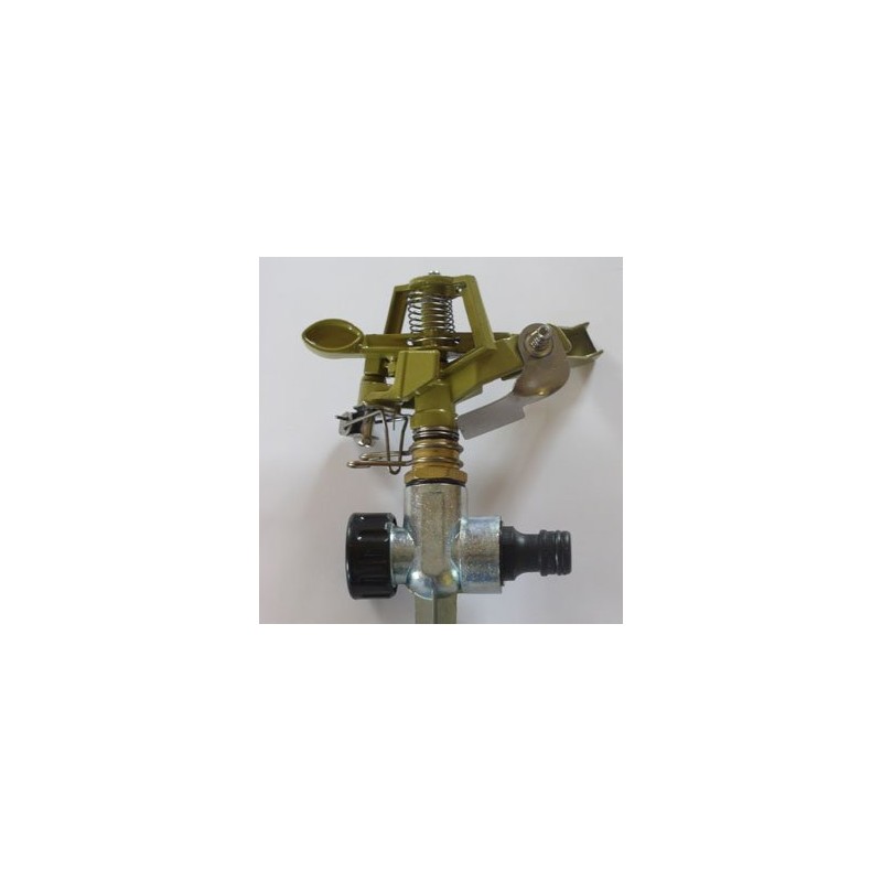 Markenlos Garten-Impulsregner für Kreisberegnung und Sektorenberegnung, Rasensprenger, Bewässerung, Sprinklersystem, Wassersprinkler,