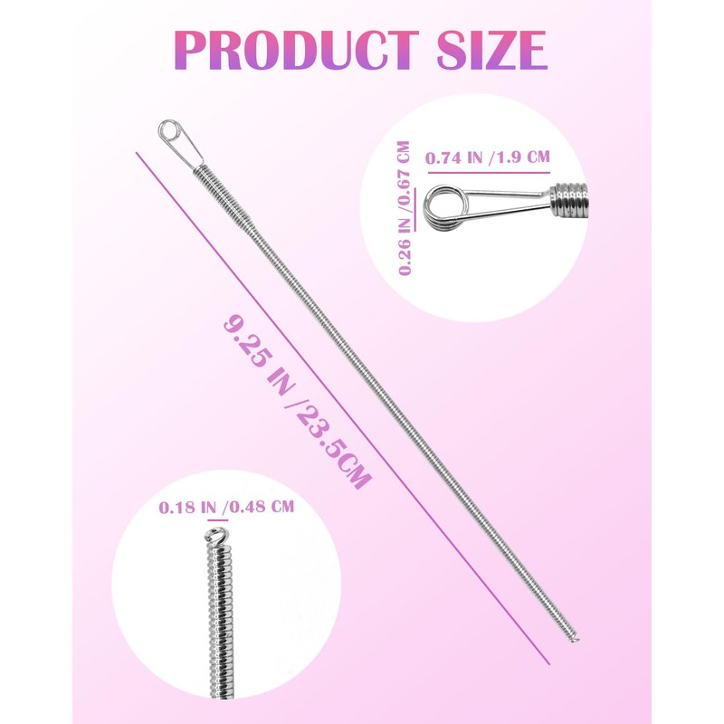 Spring Drawstring Threader,4Pcs Flexible and Elastic Drawstring Threader Tool DIY