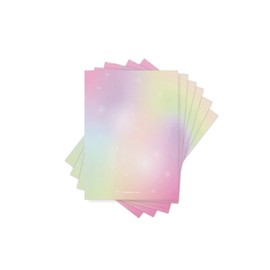 Friendly Fox Letter Paper Rainbow Paper A4, Children's Writing Paper Girls Boys 50 Sheets Paper Colourful & Printed on One Side