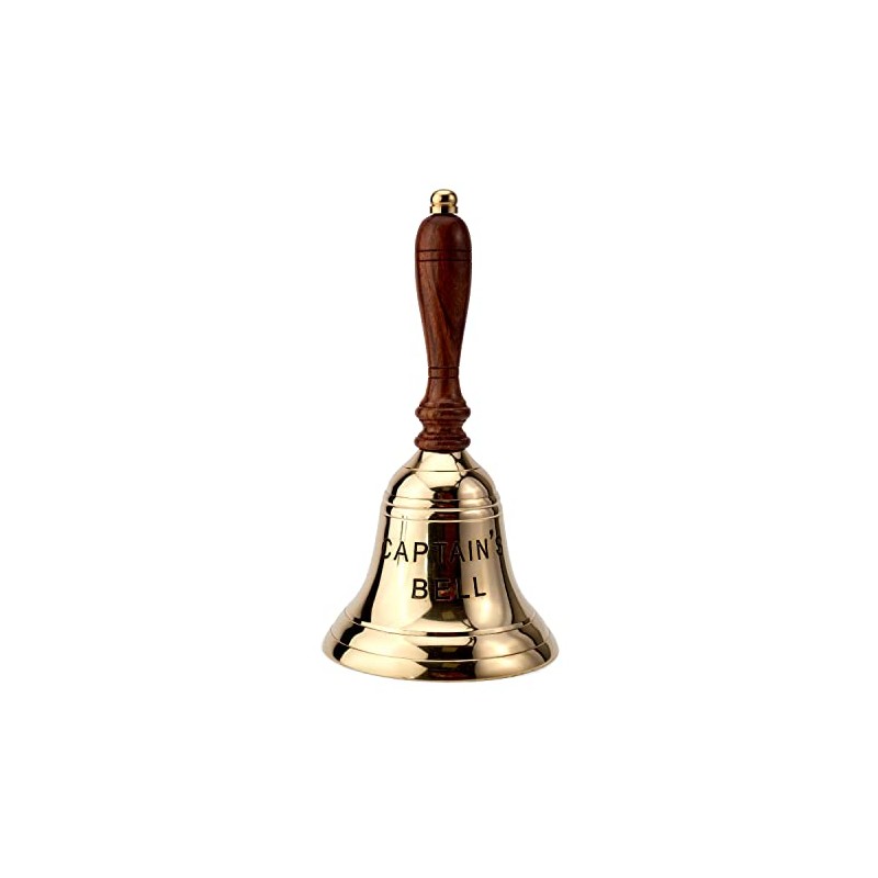 NKlaus Captain's Bell 11582 21 cm Brass Engraved Hand Bell