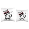 Cat Heart Shape Sunglasses Dabbing Dance Lover Throw Pillow
