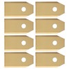 45pcs Robot Mower Blades Replacement Golden Stainless Steel Garden Mowing