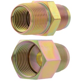 Eastman 5/8 Inch OD Flare with 3/4 Inch MIP and 3/4 Inch FIP Gas Fitting Adapter for Natural Gas and Liquid Propane, Zinc Plated Steel, 65710B