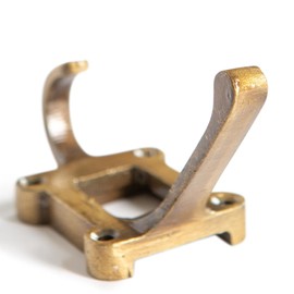 Hammer and Tongs - Window Back Hat & Coat Hook - W50mm x H110mm - Brass - Pack of 5