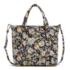 Vera Bradley Cotton Mini Vera Tote Bag, Daisies White