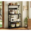 SUPERJARE Kitchen Bakers Rack with Power Outlet, Coffee Bar Table