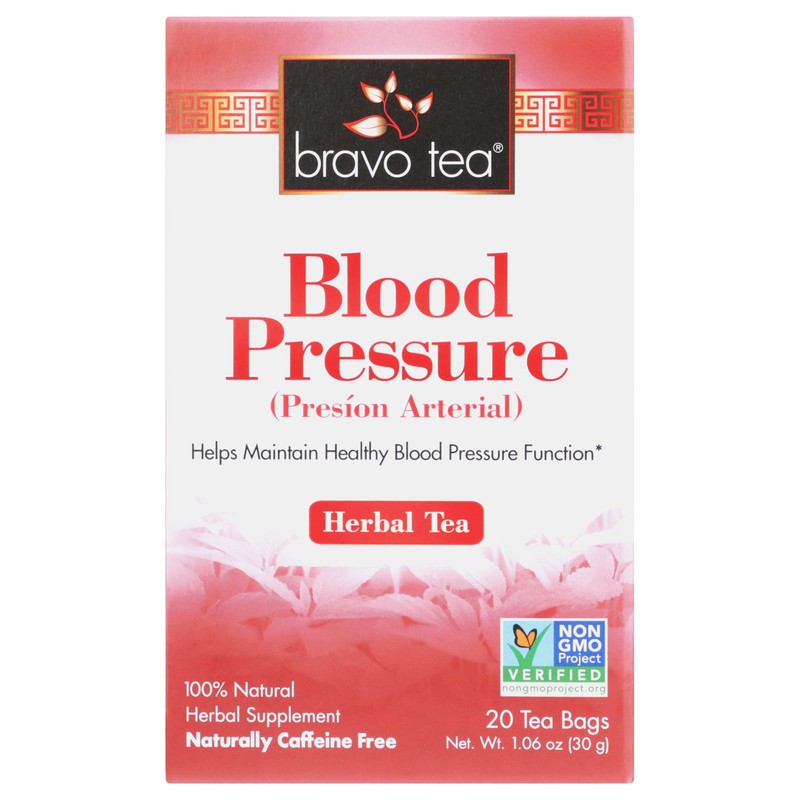 Bravo Tea Blood Pressure Caffeine Free 20 Tea Bags