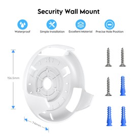 QUIDDITY WiFi 7 Wall Mount Kit for TP Link Deco BE23/BE25/BE3600/BE5000 – Secure Wall Mount Bracket for WiFi 7 Mesh Router, Hidden Cable Wi-Fi Mesh Holder, Space-Saving Mount for Home Mesh (3 Pack)