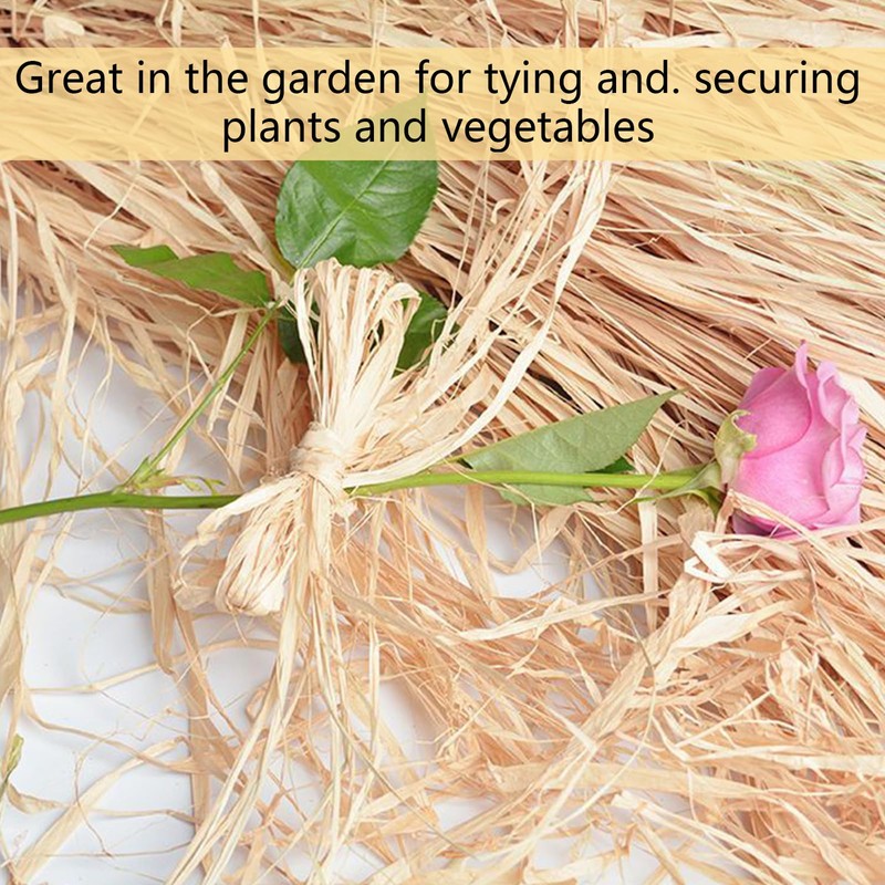 WORUIB 3 Bundles Brown Raffia Straw For Gift Wrapping, DIY
