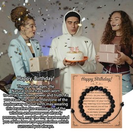 Happy Birthday Bracelet for Him Men Husband Dad Boyfriend Birthday Gift Bracelet Birthday Keepsake Gift Accessories Bracelet Son Cousin Fiance Man Birthday Gift Ideas Brother Nephew Bf Bday Presents