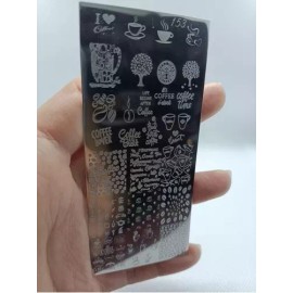 nails style and art Placas Para Sellos Uñas Cafe