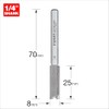 Trend Professional Straight Two Flute Router Cutter Bit, 1/4 Inch