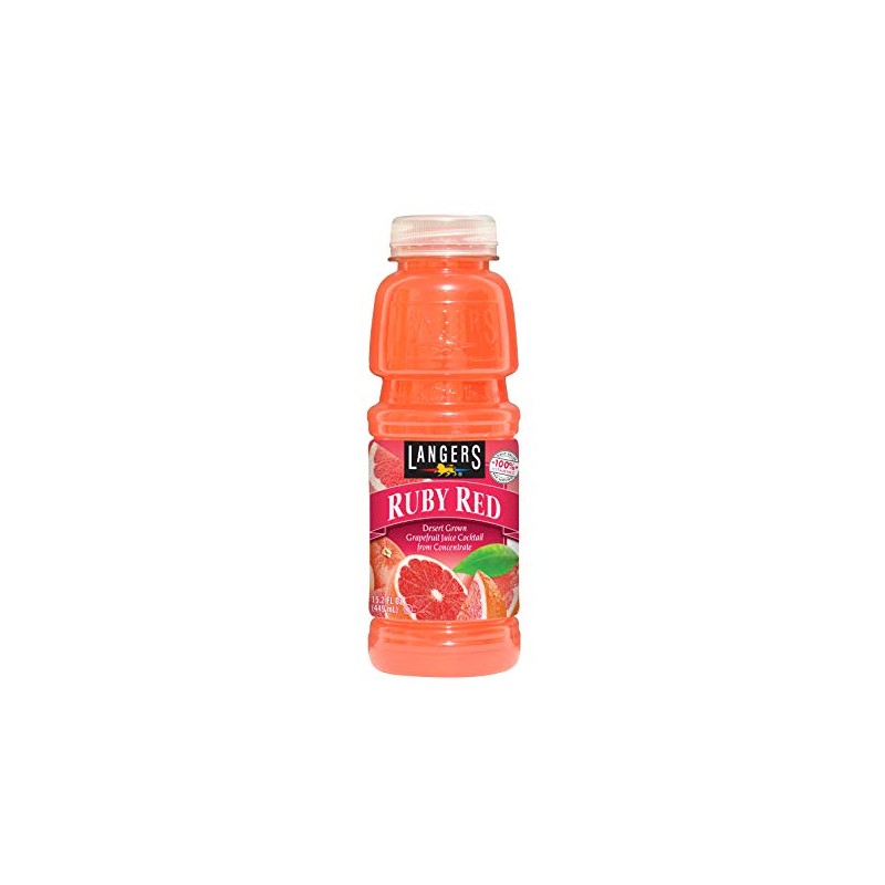 Langers Ruby Red Grapefruit Juice Cocktail, 15.2 Fl Oz (Pack
