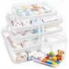 Clear Diaper Bag Organizer Pouches, Hard Shell Zipper Case for