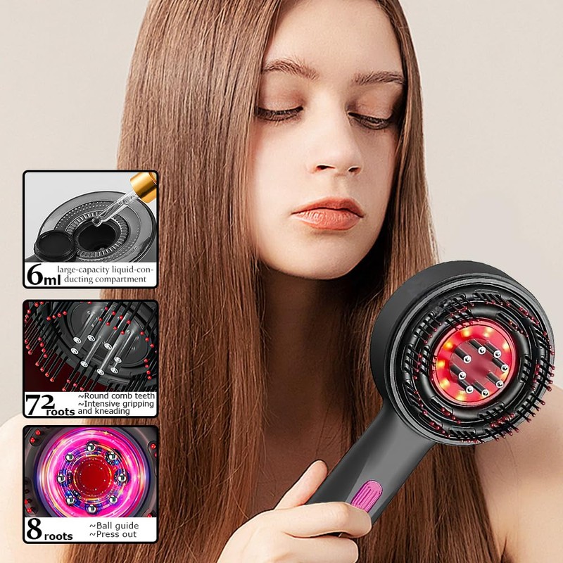 KBIBCK Electric Scalp Massage Brush, 2-in-1 Head Massager with Hair