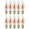 The Dreidel Company Flicker Flame Shaped Light Bulbs, E12 Replacement