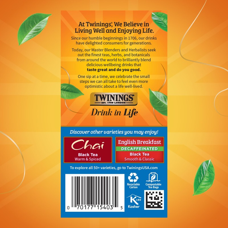 Twinings Variety Pack Black Tea Bags, 20 Count (Pack of