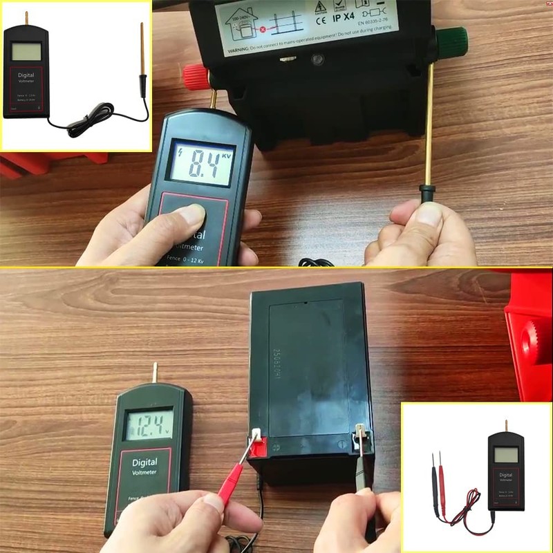 Andmon Electric Fence Tester Battery Testing Digital Electric Fence Voltage