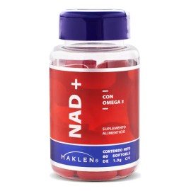 Nad Con Omega 3  Antioxidante 60 Cápsulas De 1,300 mg  Maklen                                                                                         