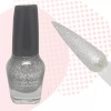 Saniye Barniz Esmalte De Uñas Glitter, Blanco, Brillo, Transparente