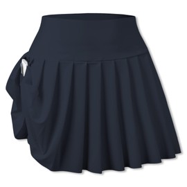 SANGTREE - Falda de tenis plisada con bolsillos para mujer, falda de golf atlética de cintura alta, 2 años, talla 4XL de EE. UU, 1# Quick Dry Navy, XL