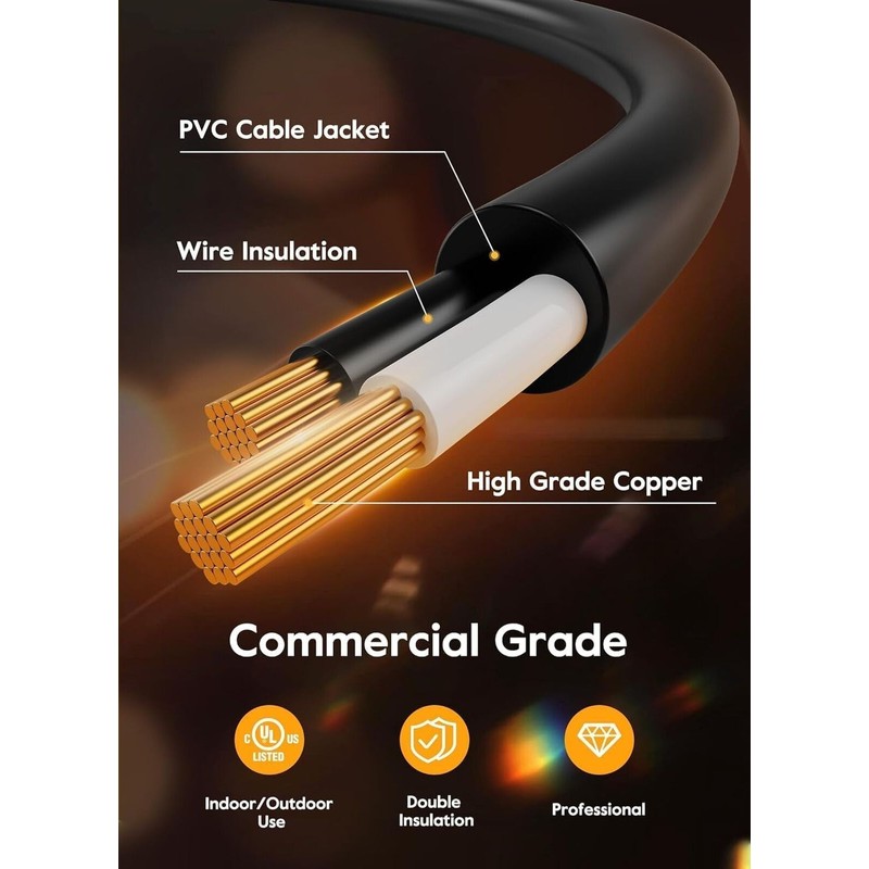 Brightown 190FT Outdoor String Lights for Patio with 62 Shatterproof