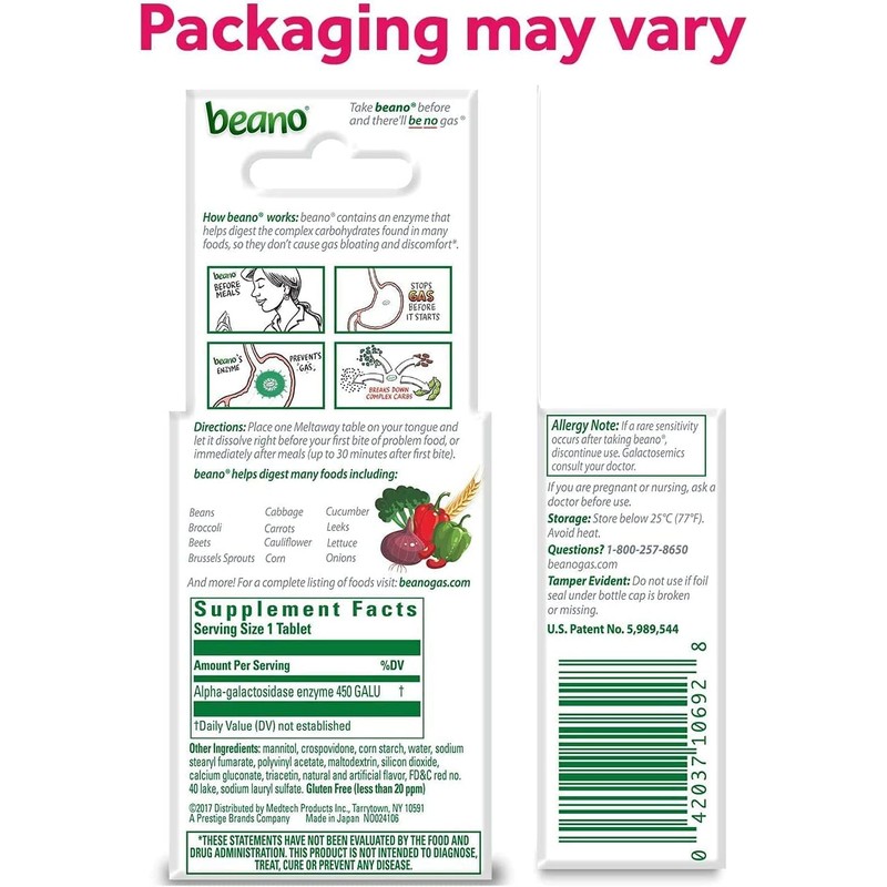 Beano Meltaways | Gas Prevention & Bloating Relief | Strawberry