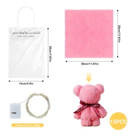 15 Toallas De Osos Suave Con Luz Led,regalo Para Decoración