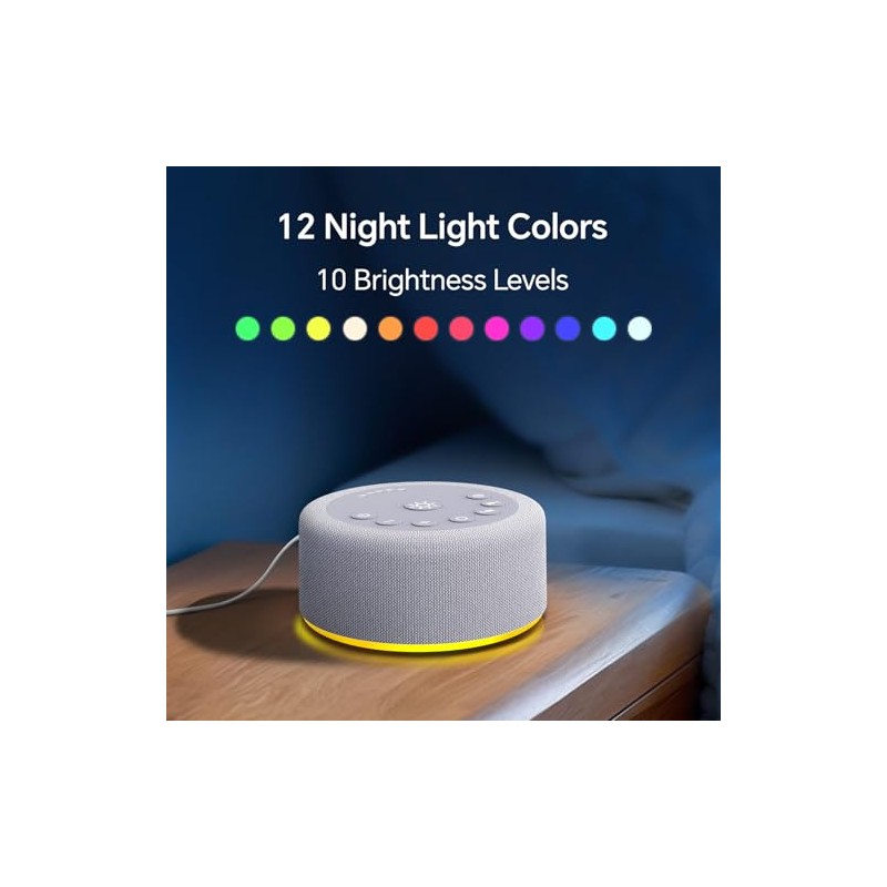Sound Machine Night Light White Noise Brown Noise Machine 30