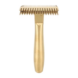 Dog Grooming Comb Multifunctional Remove Hair Thoroughly Hollow Core Handle Stainless Steel Pet Comb for Pet Deshedding Dematting Bath Massage Gold