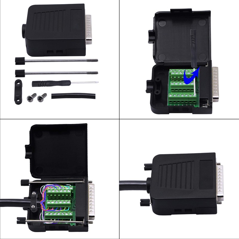 CERRXIAN DB25 Adapter RS-232 Serial Port DB25 Male