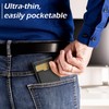 SkaTtesKai Men's Pop Up Wallet Small with RFID Protection, Aluminium