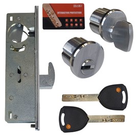 RiKey - Storefront Mortise Door Lock DeadHook Set High Security Keyed Cylinder and Inside Thumb-Turn