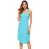 WiWi Soft Bamboo Nightgowns for Women Sleeveless Racerback Pajamas Chemise