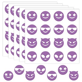 80 Pcs UV Stickers for Sunscreen, Sunscreen Stickers Reapply Reminder Know When to re-Apply Sunscreen, UV Detection Stickers Waterproof, Sunny UV Patches Reminder, SPF UV Spots for Kids (Emojis Style)