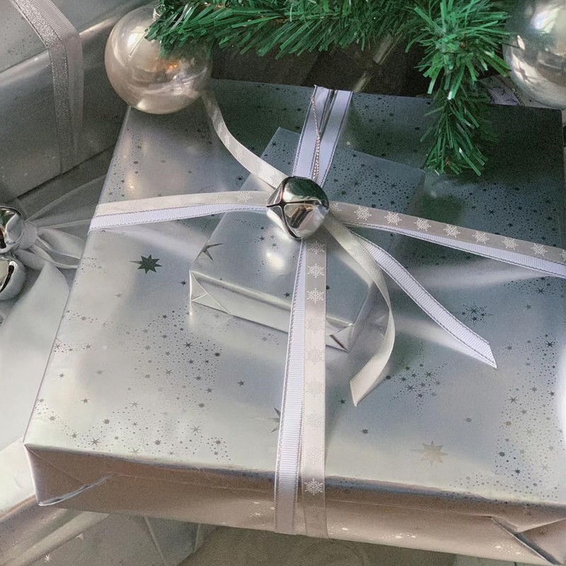 Hot Bear Colorful Jingle Bells 1-Inch/ 25mm, 100-Pack, Gold/Silver (Silver)