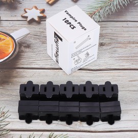 Leymays SPT-1 Vampire Plugs - 10Pcs Female Black - Connector Extension Cord Ends Replacement Plug - UL Listed for Small Appliances Such as Power Strips and Lamps,DIY Projects