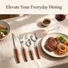 Silverware Set Wood Handle Forks Spoons Steak Knives For Camping