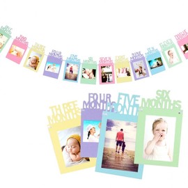 Birthday Photo Garland (1-year growth record) Anniversary decoration photoshoot Accessory 3ea