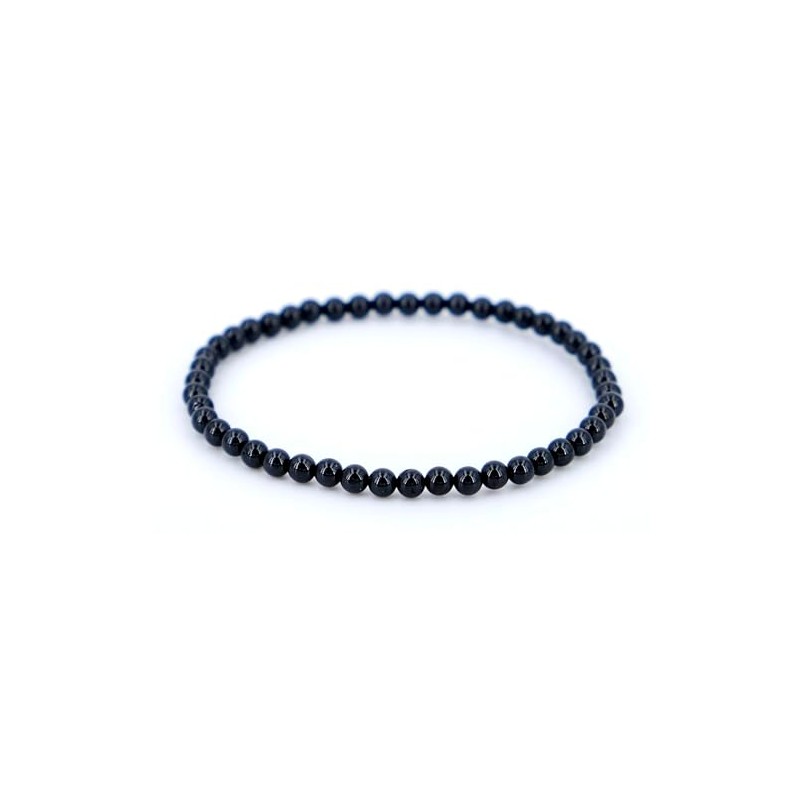 Taddart Minerals - Black Onyx Natural Gemstone Bracelet with 4mm